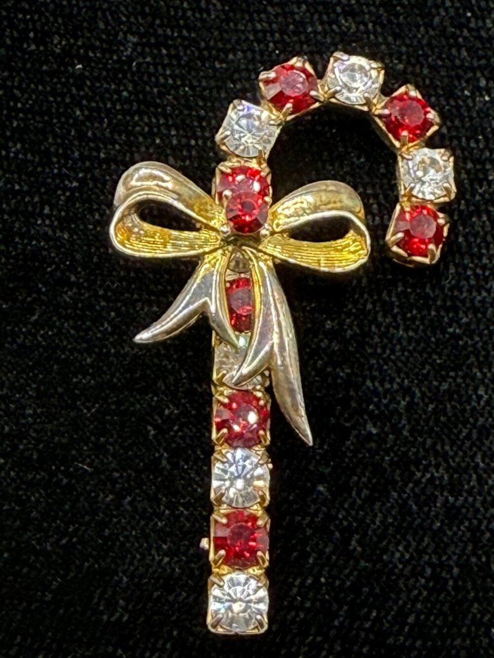 Vintage Eisenberg Ice Signed Candy Cane Brooch/Pin